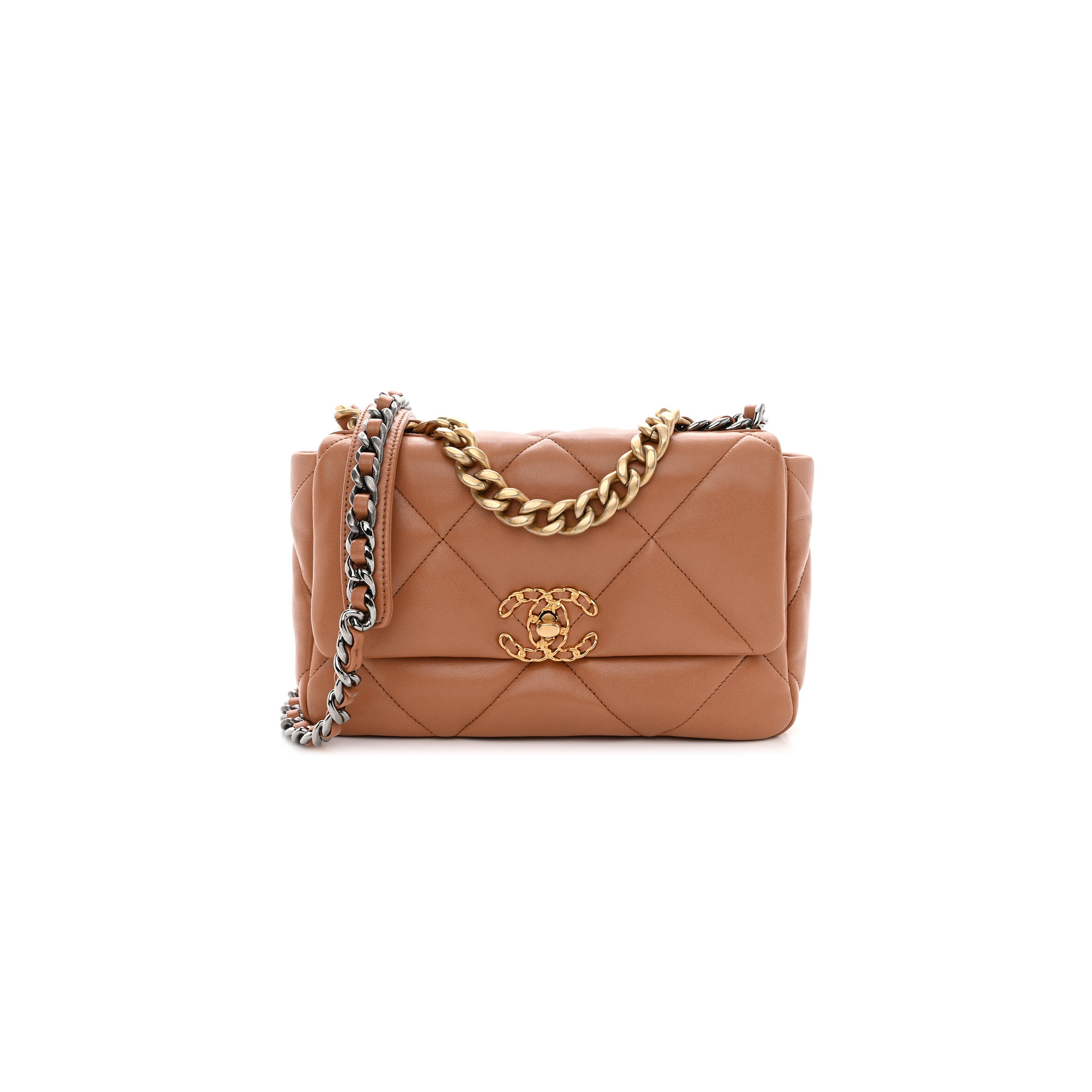 CHANEL MASTER LAMBSKIN QUILTED MEDIUM 19 FLAP AS1160  (25*17*8cm)